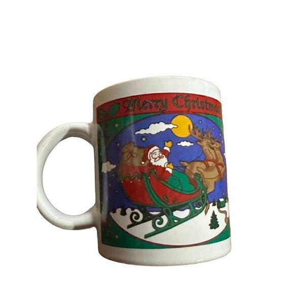 Vintage Riviera Van Beers Signature Set of 4 Mugs Night Before Christmas 11 oz. - Picture 5 of 13